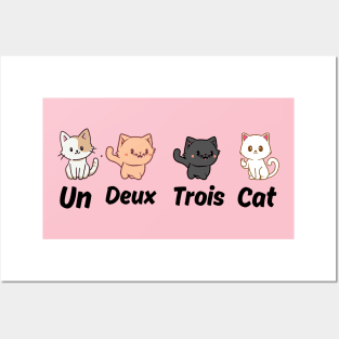 Un Deux Trois Cat shirt, Gifts for Cat Lovers, Cat tee shirt, Cat Tee, Cat shirts, Cat t shirt, dad cat shirt, cat mom shirt, Undex Cat 2 Posters and Art